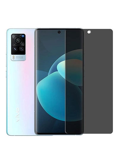 Buy 5D Anti-Spy Privacy Tempered Glass Screen Protector For Vivo X60 Pro Black in UAE