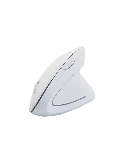 Buy Ergonomic Wireless Mouse,Vertical Mouse,USB Unified Receiver,Built-In Rechargeable Battery,Relieves Hand Pain,Suitable for Office/IT Workers(White） in Saudi Arabia