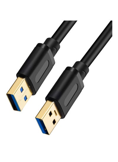 Buy Keendex kx2527 USB 3.0 A to A Male Cable 20cm, USB to USB Cable USB Male to Male Cable Double End USB Cord with Gold-Plated Connector for Hard Drive Enclosures, DVD Player, Laptop  20cm black in Egypt