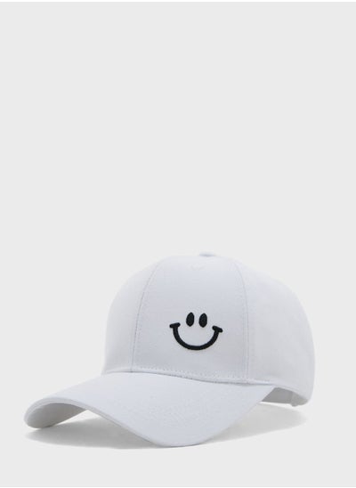 Buy Smiley Emoji Curve Peak Cap in UAE