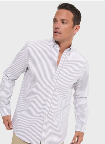 اشتري Striped Button Down Regular Fit Shirt Shirt في الامارات