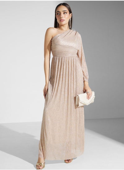 Buy One Shoulder Shimmer Dress in UAE