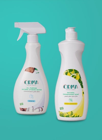 Buy All Purpose Cleaner 500 ml + Dishwasher Safe on Hands 100% Natural in Saudi Arabia