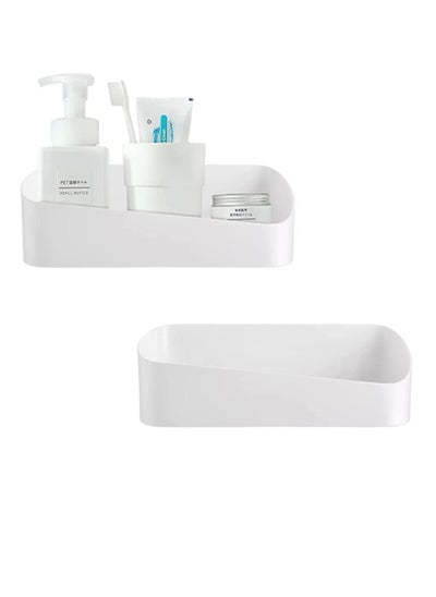 اشتري Adhesive Shower Caddy Bathroom Shelf Organizer 2 Pack Bathroom Shelves No drilling Corner Shelf Shampoo Holder Storage Rack for Bathroom Toilet Kitchen Organizer - Sturdy Space-saving في الامارات