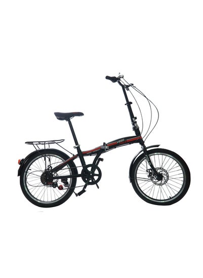 Buy Vego Fold Folding Bike 6 Speed 20 Inch - Black in UAE