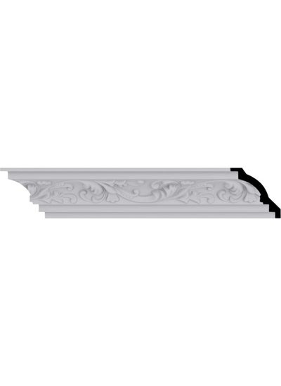 اشتري Ekena Millwork Mld02X02X04Tn Tristan Crown Moulding 2 3 4 H X 2 3 4 P X 4 F X 94 1 2 L Factory Primed في الامارات