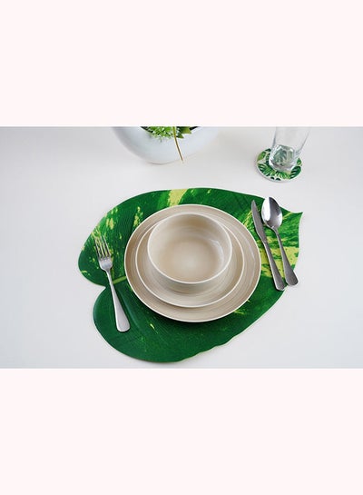 Buy Leaf Placemat Green 50x38cm in UAE