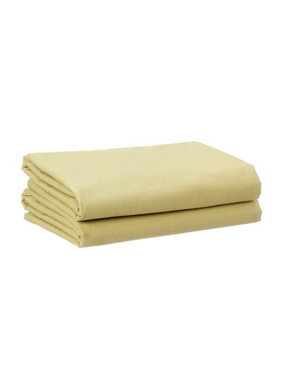 Buy Home of linen-cotton pillow case set, size 50 * 70cm, olive in Egypt