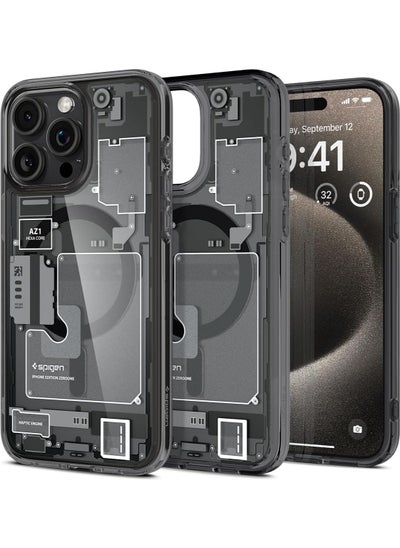 Buy Spigen Magnetic Ultra Hybrid MagFit Designed for iPhone 15 Pro Max Case, [Anti-Yellowing] [Military-Grade Protection] Compatible with MagSafe (2023) - Zero One in Saudi Arabia