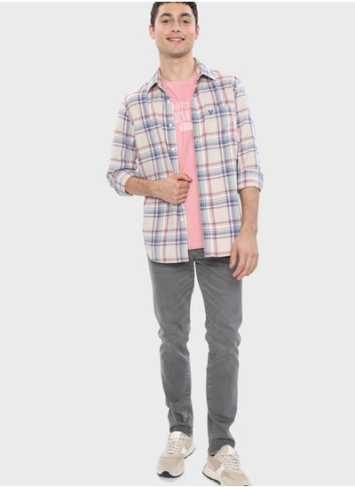 Buy Checked Slim Fit Shirt in UAE