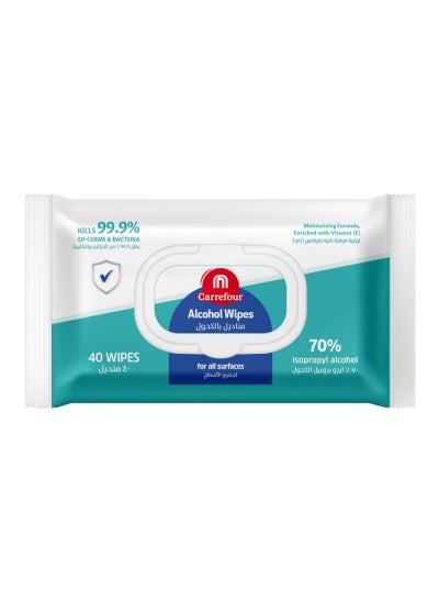 Buy All Surface Alcohol 40 Wipes in UAE