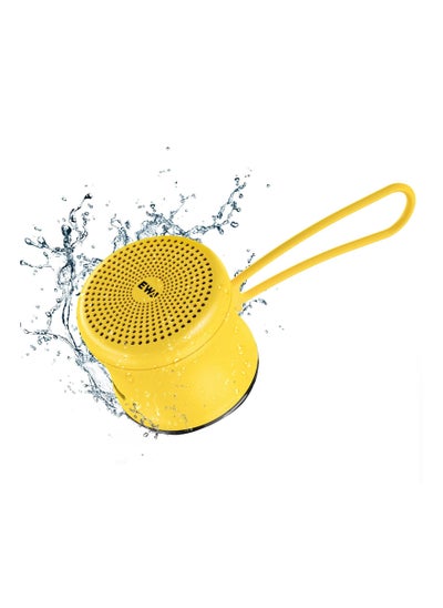 Buy EWA A119 Mini Bluetooth Speaker with Lanyard IPX7 Waterproof Super Metal Wireless Portable Speaker for Home, Office, Travel, Outdoor(Yellow) in UAE