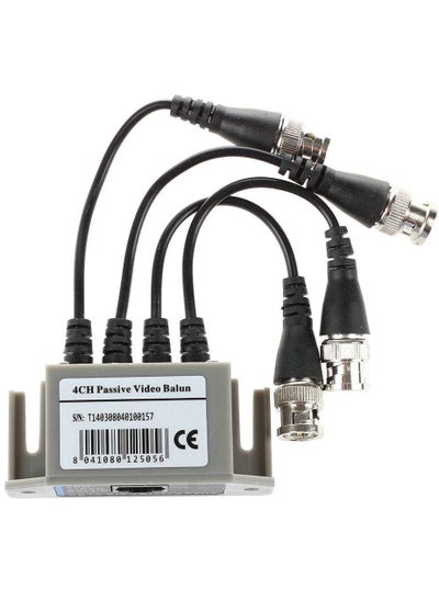 Buy For New CCTV 4 Channel Passive UTP Transmitter Video Balun BNC Male to UTP RJ45 CAT5 in UAE