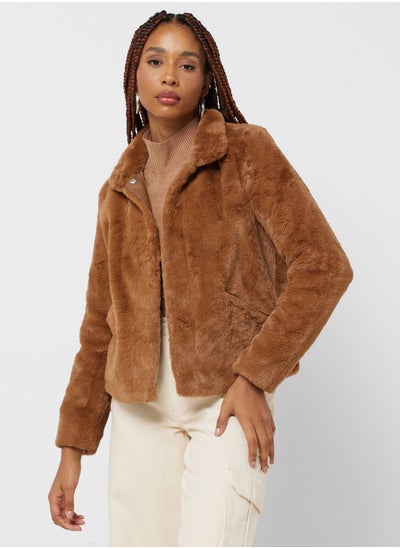 Buy Fur Pocket Detail Jacket in Saudi Arabia