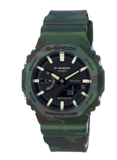 Buy G-Shock Green Camouflage Octagon Watch for Men GAE-2100WE-3A in Saudi Arabia