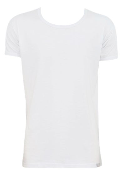 Buy RAYAN Round Neck Undershirt Cotton White in UAE