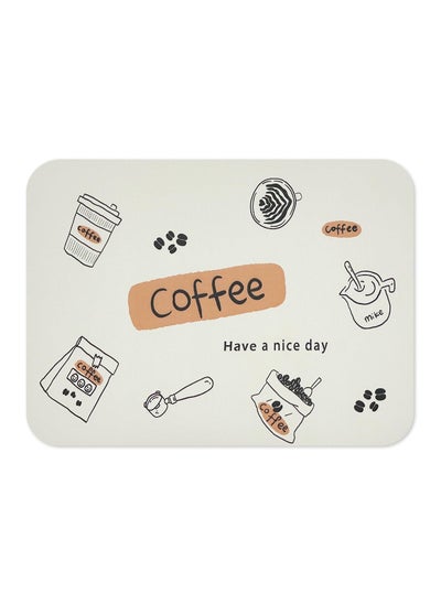 اشتري Coffee Bar Mat Accessories for Kitchen Counter and Coffee Machine Countertops with Super Absorbent Drainage Mat, Drying Mat for Coffee Machine Dish Rack, Quick Dry Mat في الامارات