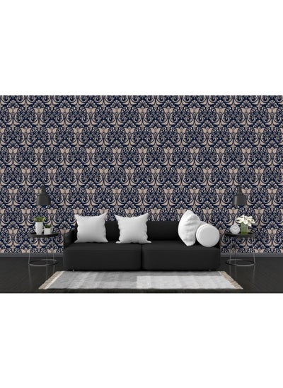 اشتري Gold Vintage Pattern Fabric Wallpaper Covers An Area ​​Up To 4.2Mx3M With Adhesive And Smoothing Tool في مصر