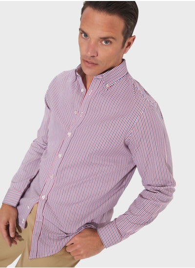 اشتري Striped Button Down Regular Fit Shirt Shirt في الامارات