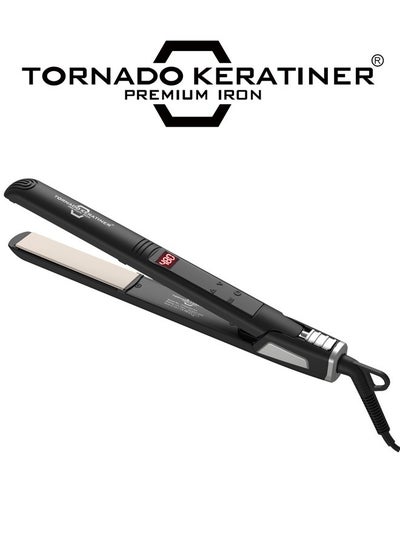 Buy Professional saloon class tool for smooth, curly hair maximum temperature and fastest temperature rise LCD monitor can adjust temperature in UAE