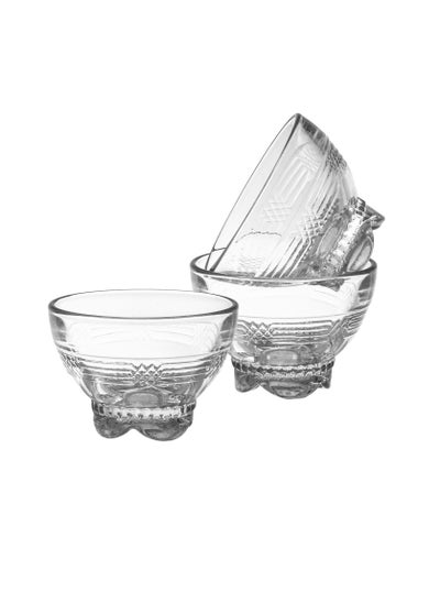 Buy 12-piece set Arabic coffee cups clear glass in Saudi Arabia