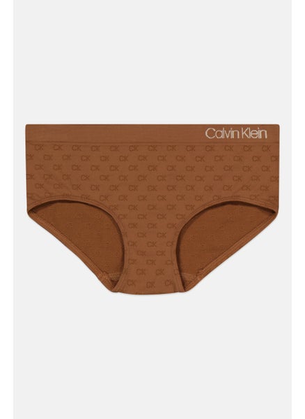 Buy Kids Girl 1 Pc Brand Logo Hipster Panty, Brown in UAE