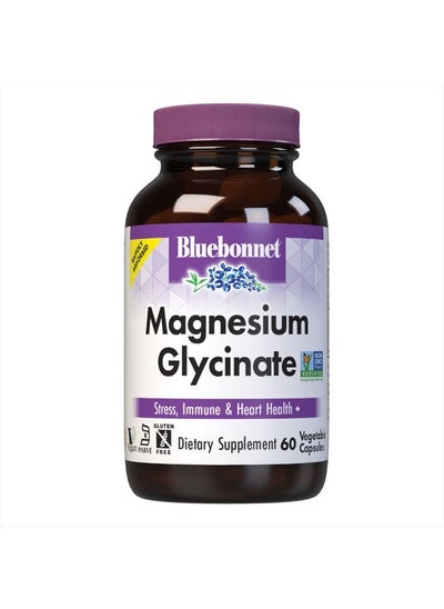 Buy Magnesium Glycinate, Energy Production*, Enzyme Function*, Non-GMO Certified by NSF, Vegan, Kosher Certified, Gluten-Free, Soy-Free, Dairy-Free, 60 Vegetable Capsules, 15 Servings in UAE