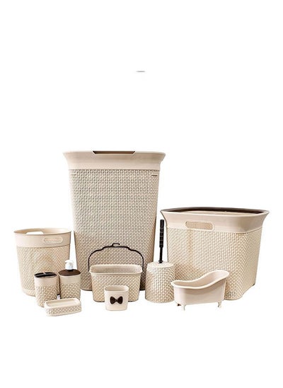 Buy Carmen Printed Bathroom Set 10 Pcs  XL in Egypt