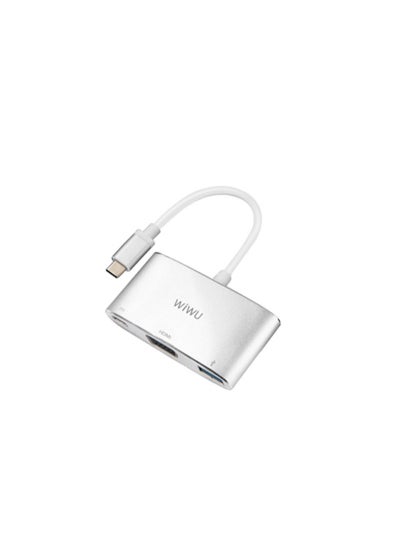 اشتري Alpha 3 In 1 USB-C Hub C2H - Gray في الامارات