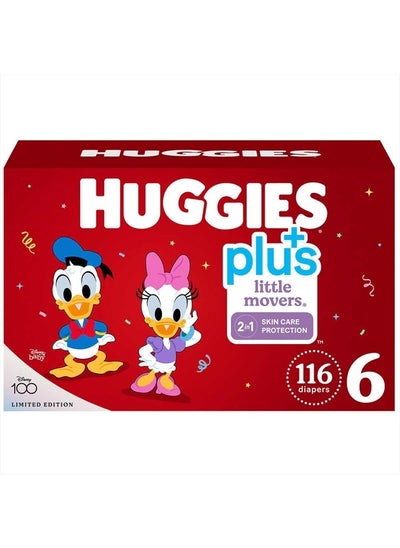 Buy Huggies Plus Diapers, Size 6 (35+ Pounds), 116 Count in UAE