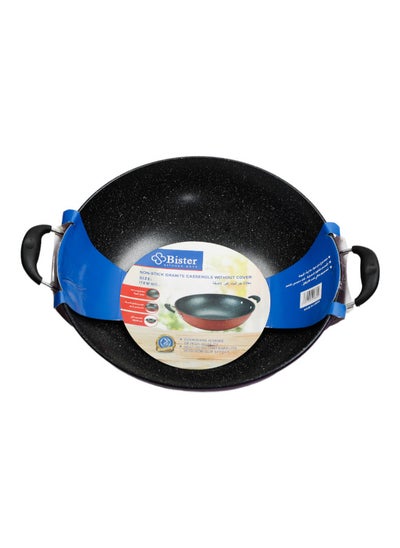 Buy Bister Non-Stick Granite Wok 2 Side Handle 36Cm Black/Purple in Saudi Arabia