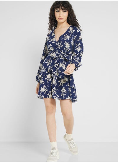 Buy Urban Minx Surplice Printed Dress in Saudi Arabia