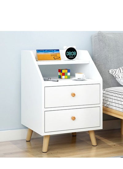 Buy White Nightstand Bedside Table Night Stands for Bedroom Mid Century Modern Nightstand Slim Side Table Tall Nightstand Sofa End Table in Saudi Arabia