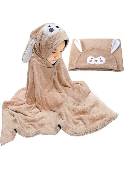 اشتري Baby Hooded Towel, Baby Hooded Towel, 80 x 140cm Super Soft and Super Absorbent في مصر