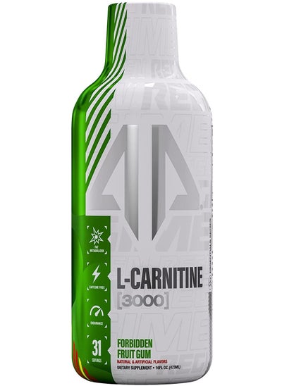 Buy L-Carnitine Liquid Fat Metabolizer 3000 Forbidden Fruit Gum 31 Servings in UAE