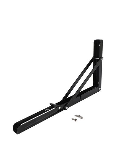 Buy Black Bracket - 40x19.5cm - Heavy-Duty Adjustable Shelf Brackets - Industrial-Grade Support for Home & Office Shelving | L Shaped Angle Shelf Support, Wall Metal Corner Brace Joint, Kitchen, Garage, Bathroom Display in Saudi Arabia