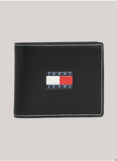 Buy Men's Heritage Bifold Small Credit Card Wallet -  Recycled leather mix, Black in UAE