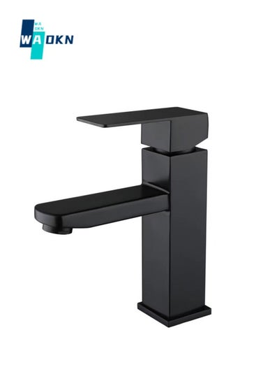 Buy Bathroom Faucet Matte Black Bathroom Faucet, Modern one Hole Hot Cold Water Bathroom Sink Faucet Lavatory Faucet for Kitchen bathroom Faucet Outdoor Tap for Farmhouse Vanity Sink Lavatory Faucet in UAE