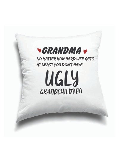 Buy Grandma Throw Pillow Covers 40x40 cm - Grandma Birthday Gifts, Grandma Gifts from Grandson, Granddaughter - Decorative Cushion Cover - Best Grandma Gifts in UAE