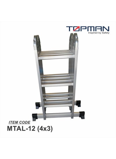 Buy Topman Aluminum MultiTask 4x3 Ladder in UAE