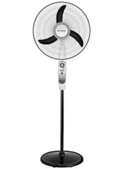 Buy Fresh Bright Rechargeable Stand Fan, 18 Inch, Black and White in Egypt