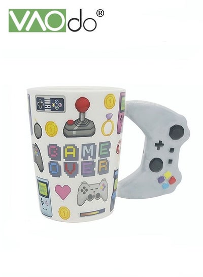 اشتري Game Controller Handle Mug Game Over Gaming Mug Console Remote Water Cup For Tea Coffee Milk Juice Grey في السعودية