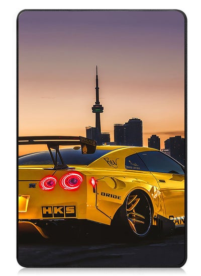 اشتري Protective Flip Case For Samsung Galaxy Tab A9 With Trifold Stand Auto Wake Sleep Shockproof Cover Nissan GTR Car في الامارات