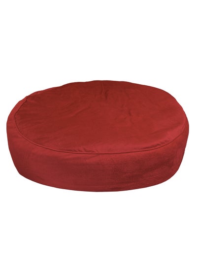 Buy Soft Suede Snorlax Bed Bean Bag Cover Red in UAE