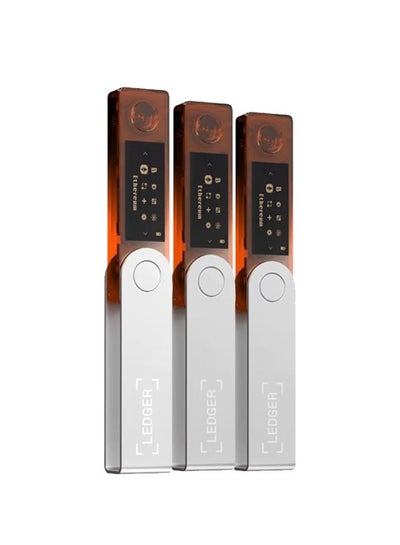 اشتري Family Pack X - 3 Ledger Nano x Crypto Hardware Wallets - Orange في الامارات