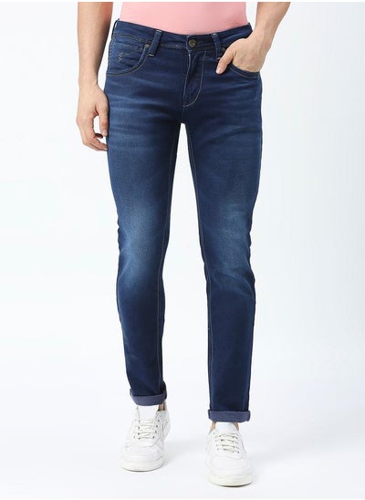 اشتري Mid Rise Low Fade Jeans with Button Closure في السعودية