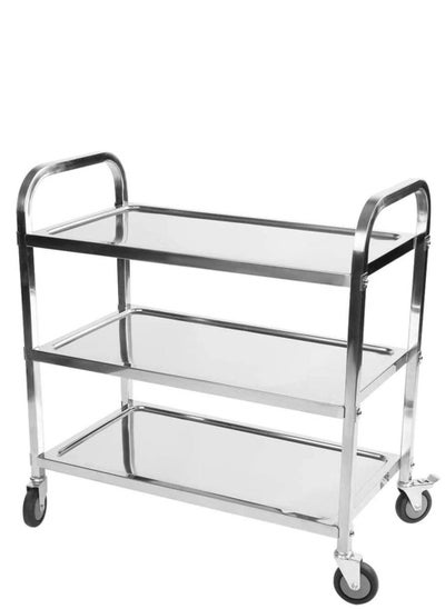 Buy Serving Trolley Of 3 Layers Stainless Steel in Saudi Arabia