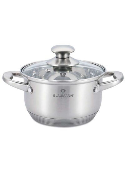 اشتري Stainless Steel Casserole with lid, 24 cm, Silver-Hungary, Hungary في الامارات