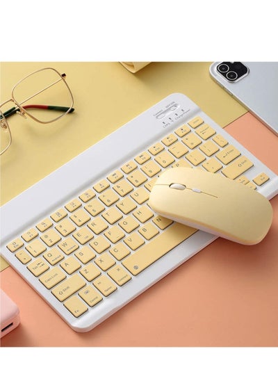 اشتري Wireless Keyboard Mouse Combo, Wireless Keyboard and Mouse Set 2.4G Ultra-Thin Sleek Design for Windows, Computer, Desktop, PC, Notebook, Laptop - 10 inch في الامارات