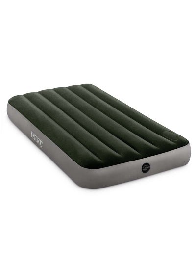 اشتري Dura Beam Downy Airbed with Foot Bip Queen Size PVC Dark Green/Grey 152*203*25CM في السعودية